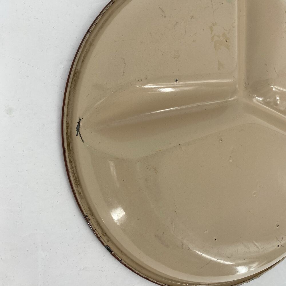 Fred Roberts Antique Western Enamelware Divided Dinner Plate - Picture 8 of 8